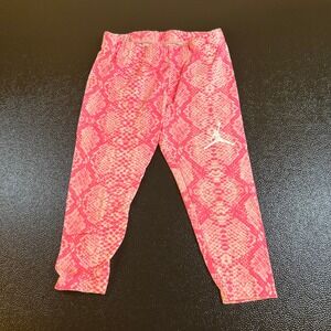 Air Jordan Pink Snakeskin Print Leggings Activewear Pants Kids XS 3-4 Years‎